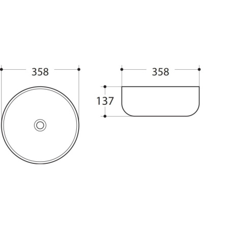 Накладная раковина Art&Max AM-102 35x35 белая фото