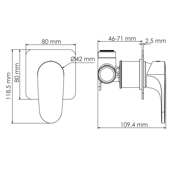 Смеситель для душа WasserKRAFT Asphe 7751 розовое золото фото