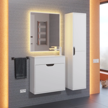 Тумба под раковину Uperwood Modul 60 2930205363 белая/графит фото