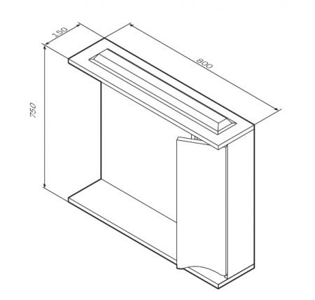 Зеркало со шкафчиком AM.PM Like M80MPR0801WG фото