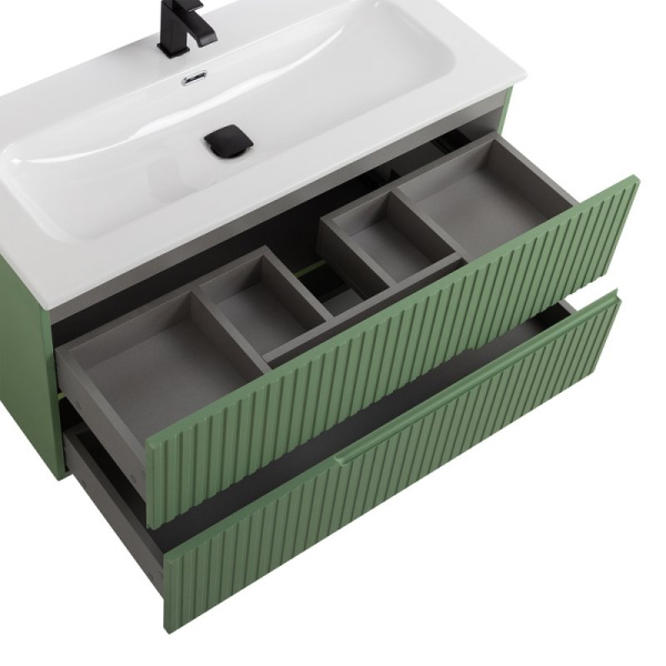 Тумба под раковину Cezares Duet 80 DUET-N-800-2C-SO-PS-P 80 см, фисташковый софт фото