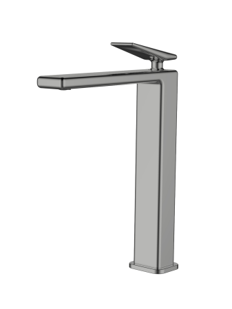 Высокий смеситель для раковины AltroBagno Эгоиста (Egoista) ALTROBAGNOEgoista010239GM оружейная сталь фото
