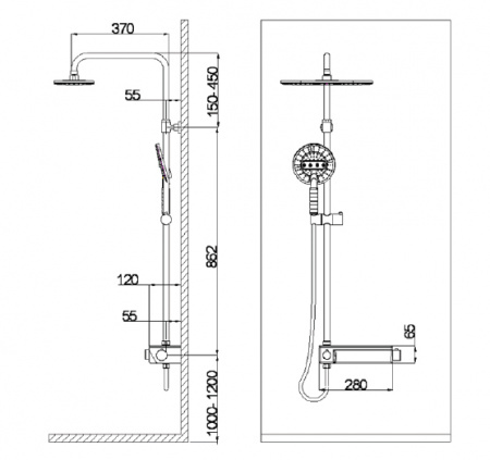 Душевая система (стойка) Weltwasser WW DP 20251 фото