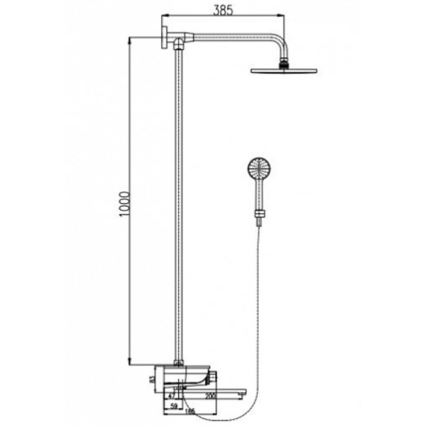 Душевая система Rav Slezak Murray MU253.5/4KB Хром фото