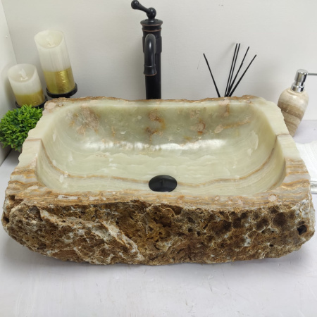 Накладная раковина из оникса Erozy Green EO-00480 (59*42*15см) фото