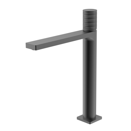 Высокий смеситель для раковины Vincea Domus VBF-5DM02GM вороненая сталь фото