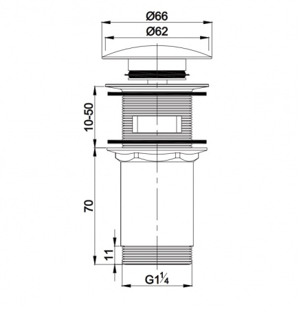 Донный клапан Omnires A706BR бронза фото