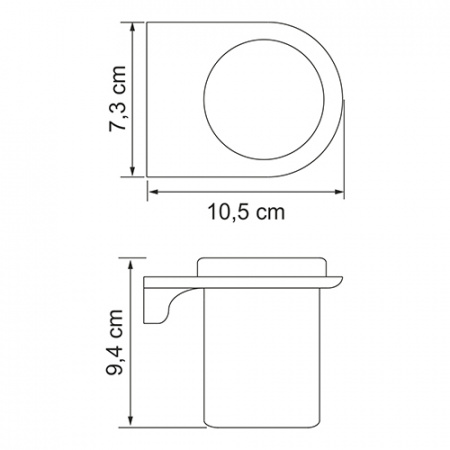 Стакан для зубных щеток WasserKRAFT Kammel К-8328 фото