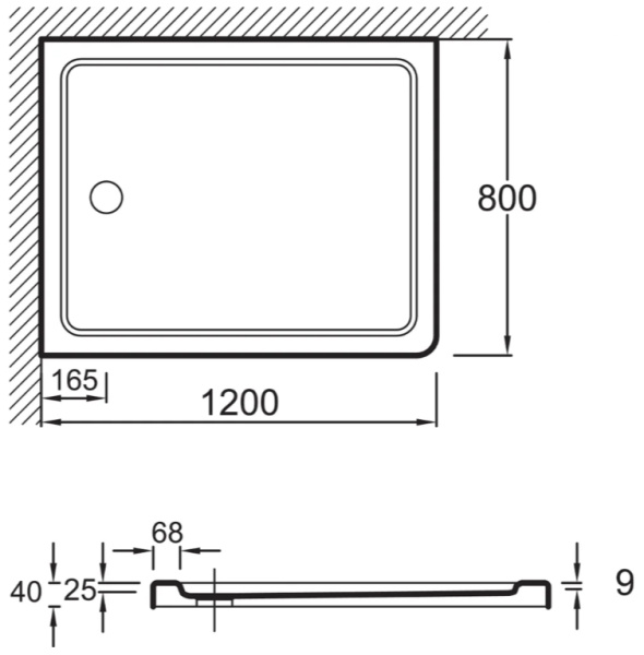 Душевой поддон Jacob Delafon Flight  E62450-00 120x80 фото