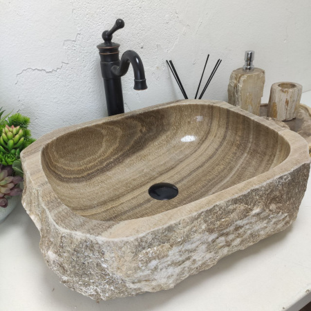 Накладная раковина из оникса Erozy Sunset EO-01437 (57*43*16) фото