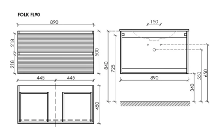Тумба под раковину Sancos Very VR90SM Doha Soft фото