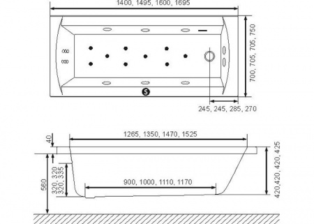 Акриловая ванна Excellent AQUARIA 160x70 WAEX.AQU16WH фото