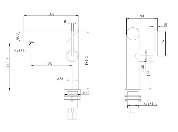 Смеситель для раковины Abber Perfekte 316 AF8A10BG золото брашированное фото