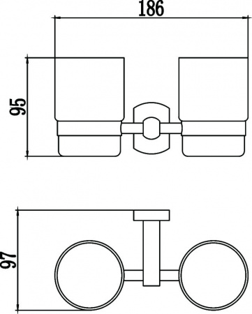Два стакана для зубных щеток Savol 99 S-009968 фото