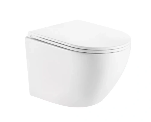 Подвесной унитаз безободковый Gid Tr2122 с сиденьем фото