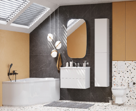 Подвесной шкаф Акватон Сохо 1A258403AJ010 белый глянец фото