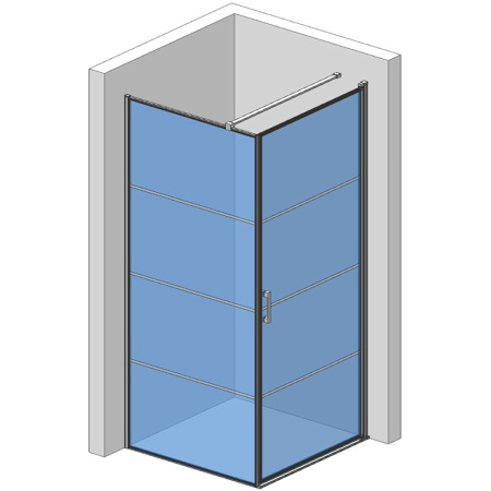 Душевой уголок AQUAme AQM5215-RH-8 80x80 черный фото