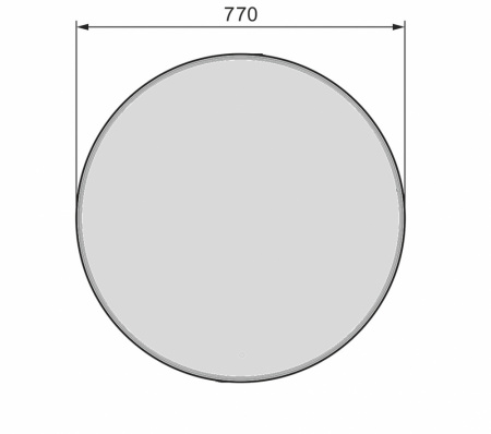 Зеркало подвесное Jorno Steal Ste.02.77/B 77 см фото