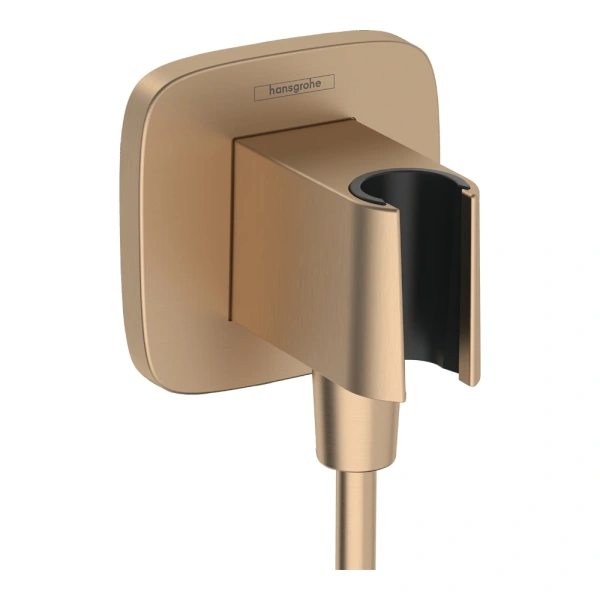 Подключение для душевого шланга Hansgrohe FixFit Q 26887140 шлифованная бронза фото