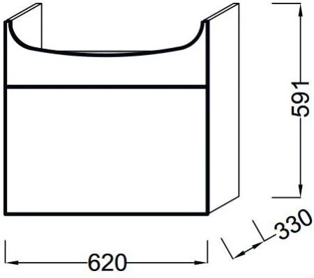 Тумба с раковиной Jacob Delafon Odeon Up 60 EB880-J5 белый глянец фото