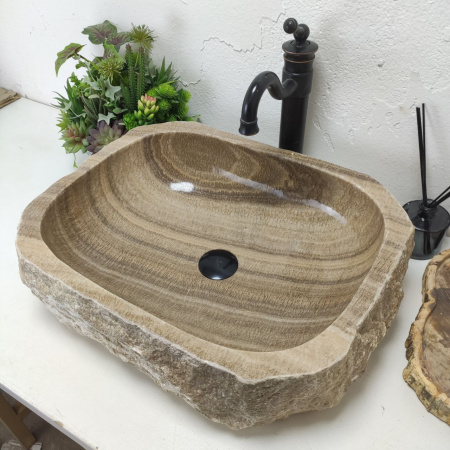 Накладная раковина из оникса Erozy Sunset EO-01437 (57*43*16) фото