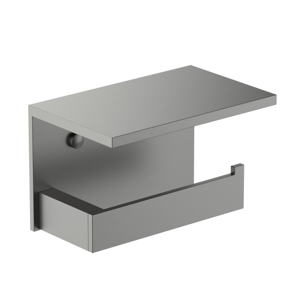 Держатель для туалетной бумаги с полочкой Timo Petruma 15243/18 Черное золото фото