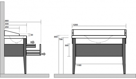 База под раковину Kerasan Bentley 917347 Frassino scuro фото