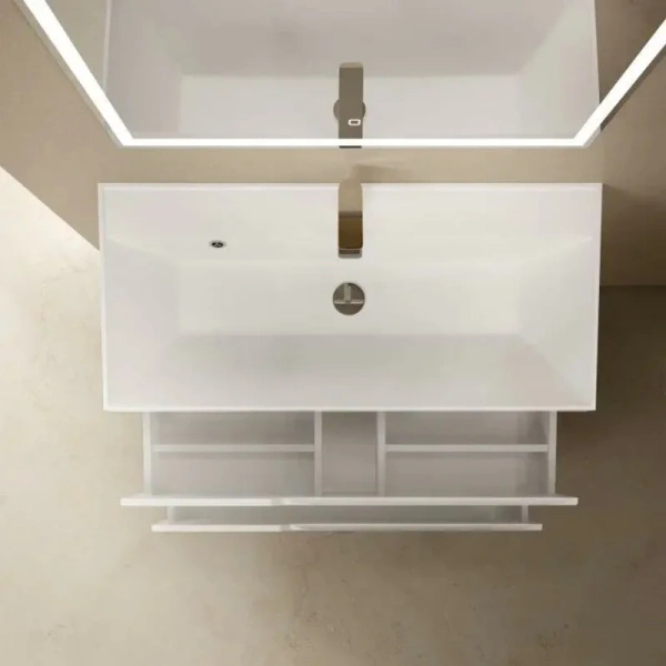 Тумба под раковину Aquame S3 AQM900310WH 100 см, белый глянец фото