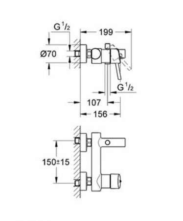 Смеситель для ванны с душем Grohe Concetto 32211001 фото