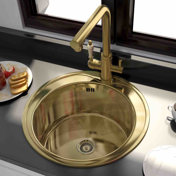 Мойка кухонная Zorg Inox Pvd SZR-510/205-BRONZE фото