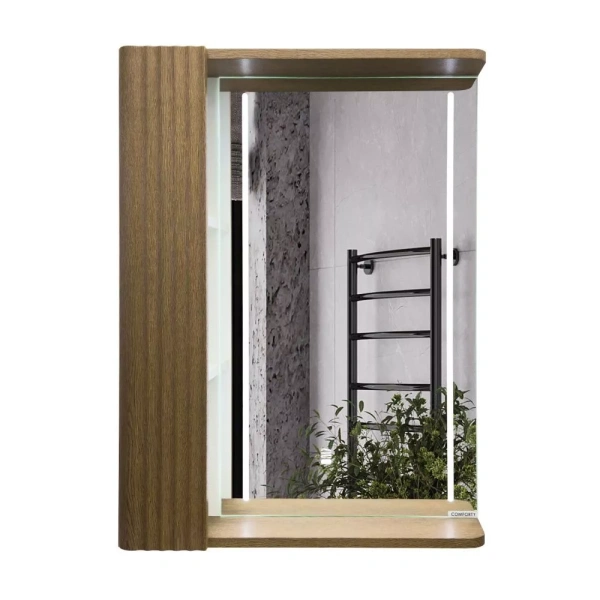 Зеркало-шкаф с подсветкой Comforty Ангара-60 00-00020688 дуб темно-коричневый фото