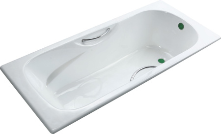 Чугунная ванна с ручками Kaiser КВ-1703 170x75 с антискользящим покрытием фото