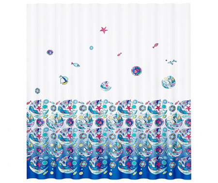 Текстильная шторка для ванной WasserKRAFT Salm SC-13101 фото