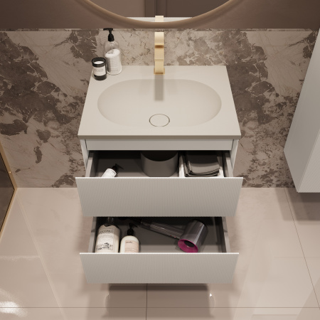 Тумба под раковину Vincea Welle 60 VMC-2WL600MW M.White Soft-touch фото