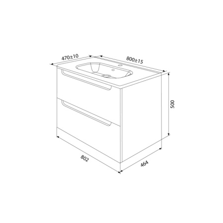 Тумба с раковиной Iddis Edifice EDI80C0i95K 80 см, капучино фото
