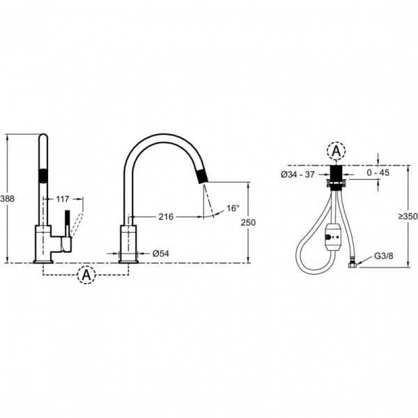 Смеситель для кухни Jacob Delafon Edgar E23309-CP фото