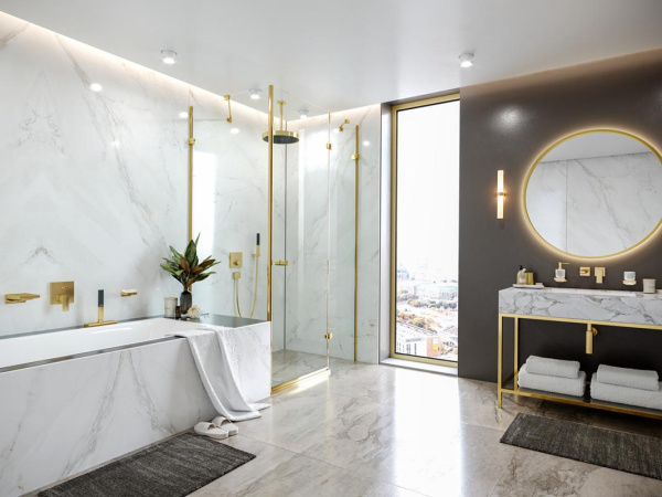 Кронштейн для верхнего душа Hansgrohe S 27389990 полированное золото фото