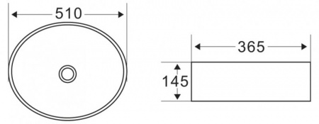 Накладная раковина BelBagno BB1049 51х36,5 фото