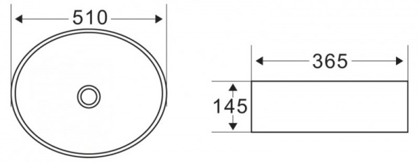 Накладная раковина BelBagno BB1049 51х36,5 фото