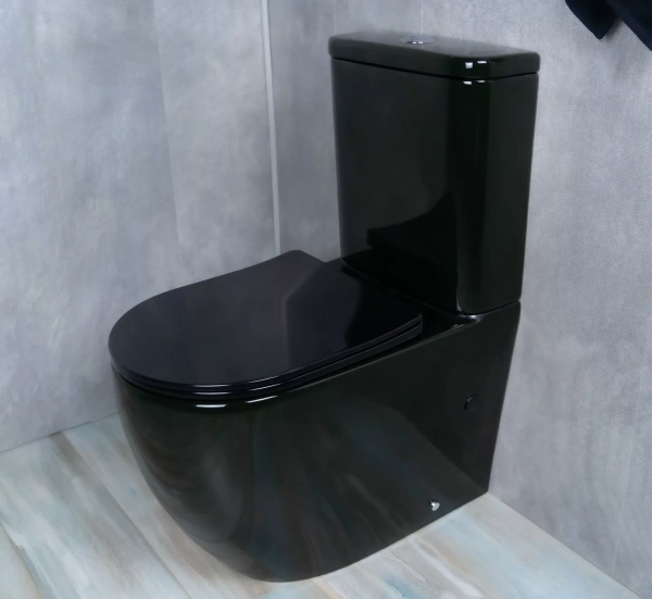 Унитаз напольный с бачком Gid Tr2177BL черный глянец фото