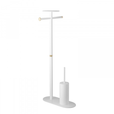 Стойка напольная для унитаза Boheme Q 10953-W-G белый/золото фото