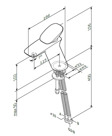 Смеситель для раковины AM.PM Spirit 2.0 F70A02100 фото