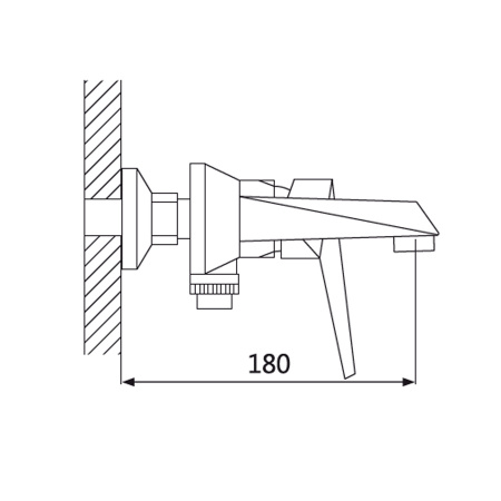 Смеситель для ванны с душем Oute T40 T4002 фото