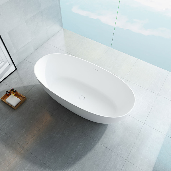 Ванна из искусственного камня Vincea Solid Surface VBT-6S01MW 170x75 белая матовая фото