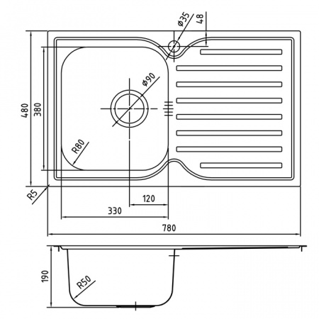 Мойка кухонная Iddis Strit STR78SLi77 фото