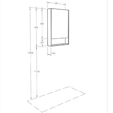 Зеркальный шкаф Акватон Сканди 55 1A252102SD010 фото