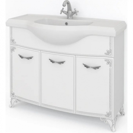 Тумба под раковину Kaksa Классик-Д 004068 105 см серебро фото