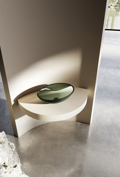 Накладная раковина Abber Kristall AT2802Vesuvian 50x35 оливковая фото