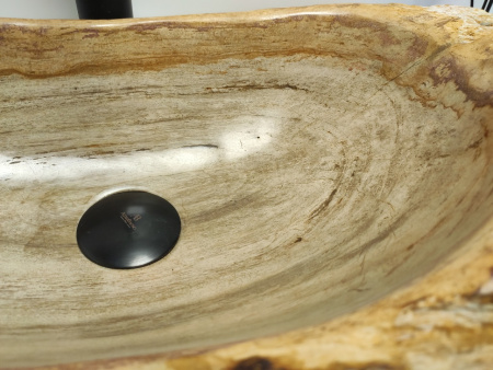 Накладная раковина из окаменелого дерева FS-0402 (63*36*16) фото