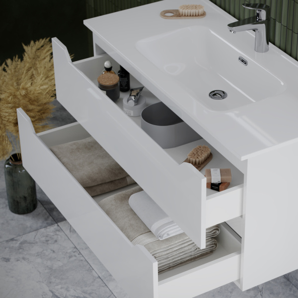 Тумба под раковину Sancos Norma 2.0 NR2.0120-1W белый глянец фото